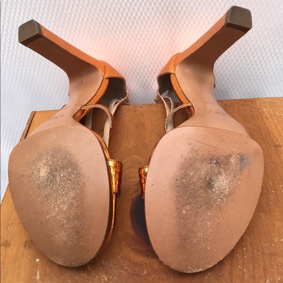 Chloe, size 39.5, leather heeled sandal, copper - Picture 5 of 5